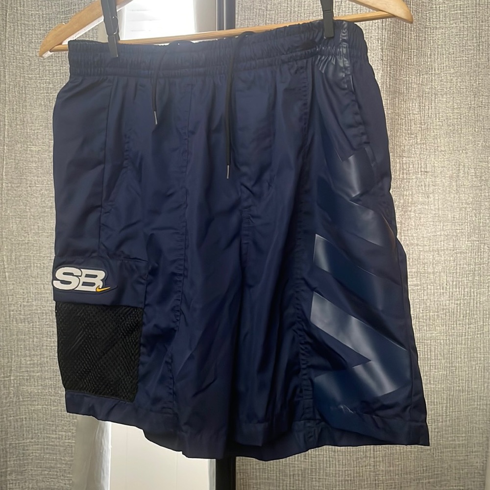Nike SB Men’s Large Blue Shorts - w/ 1x Cargo Pocket & Drawstring - Skatebording